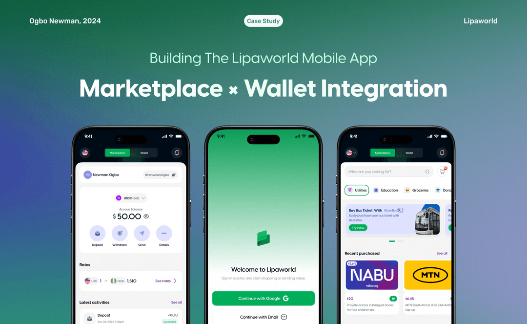 Building the Lipaworld Mobile App: Marketplace Wallet Integration