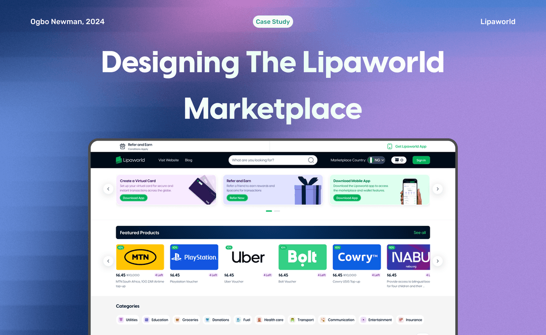Defining Lipaworld Marketplace Web App