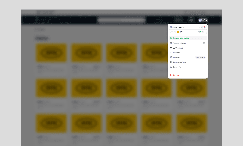 Lipaworld profile overview menu