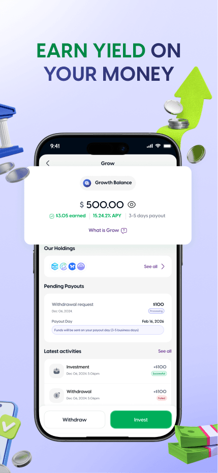 Lipaworld yield earnings app screen