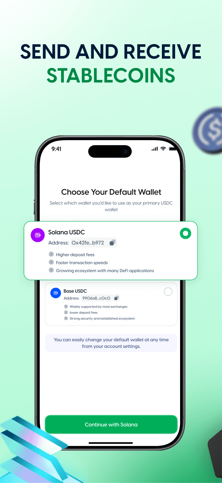 Lipaworld stablecoin transfer app screen