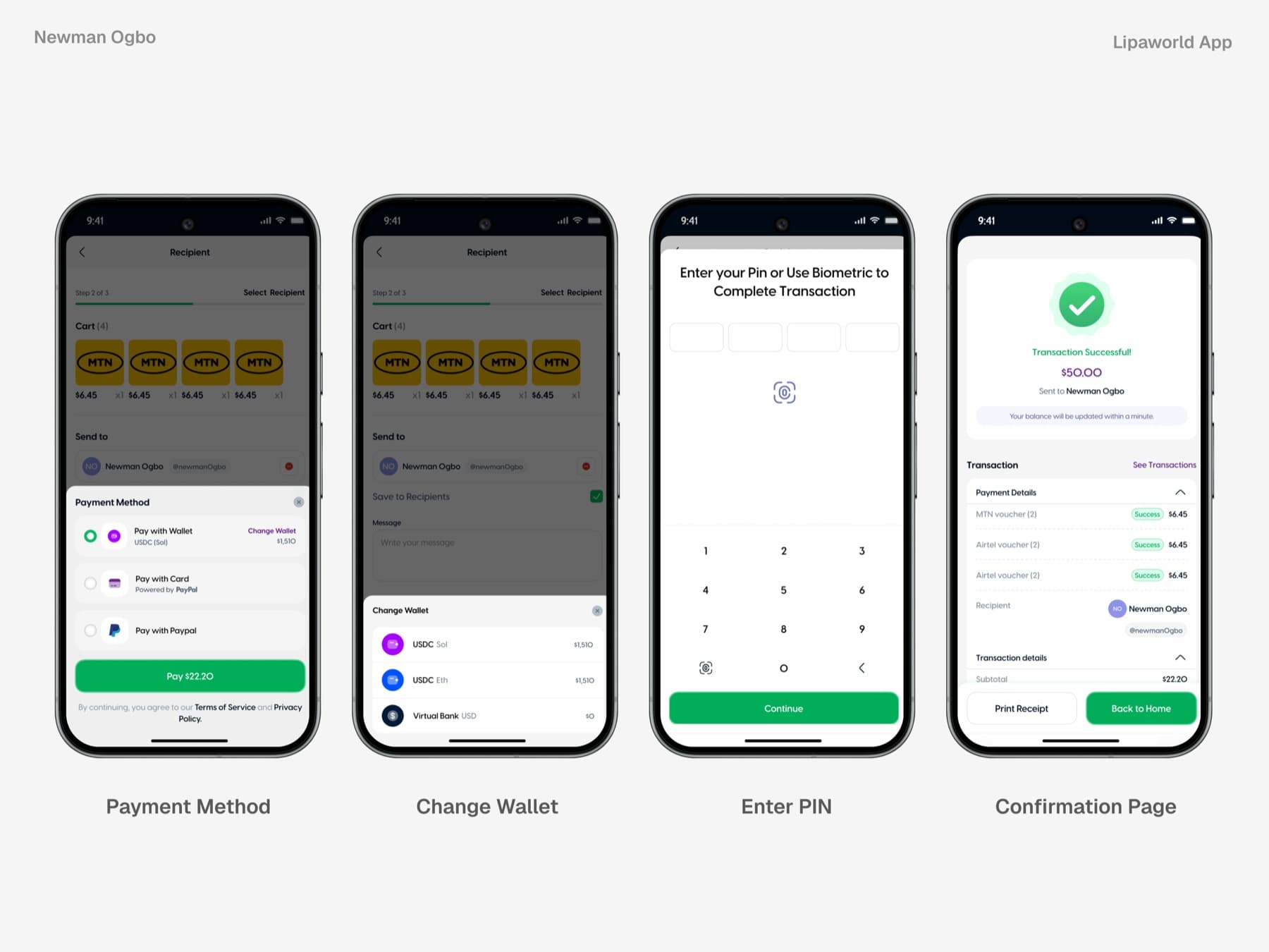 Lipaworld mobile marketplace payment confirmation